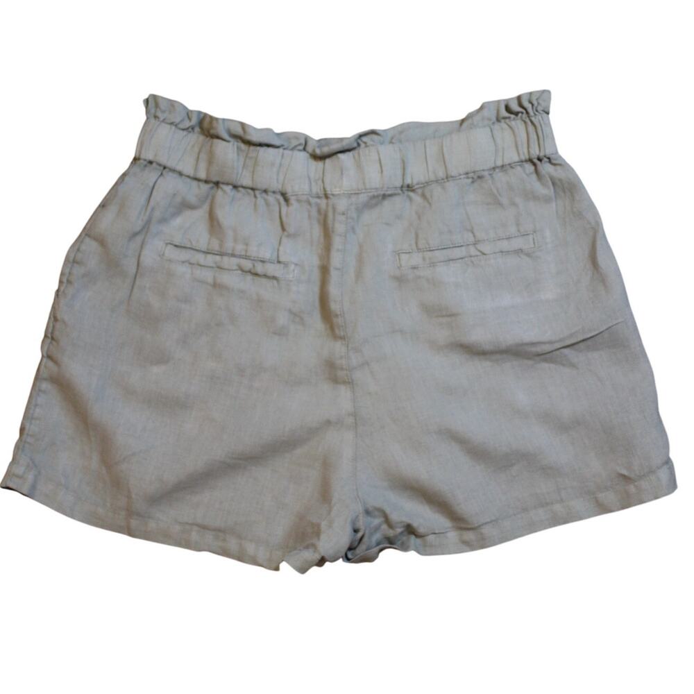 C&C California Linen Shorts Khaki Elastic Waist Pockets Women’s L - Picture 2 of 5